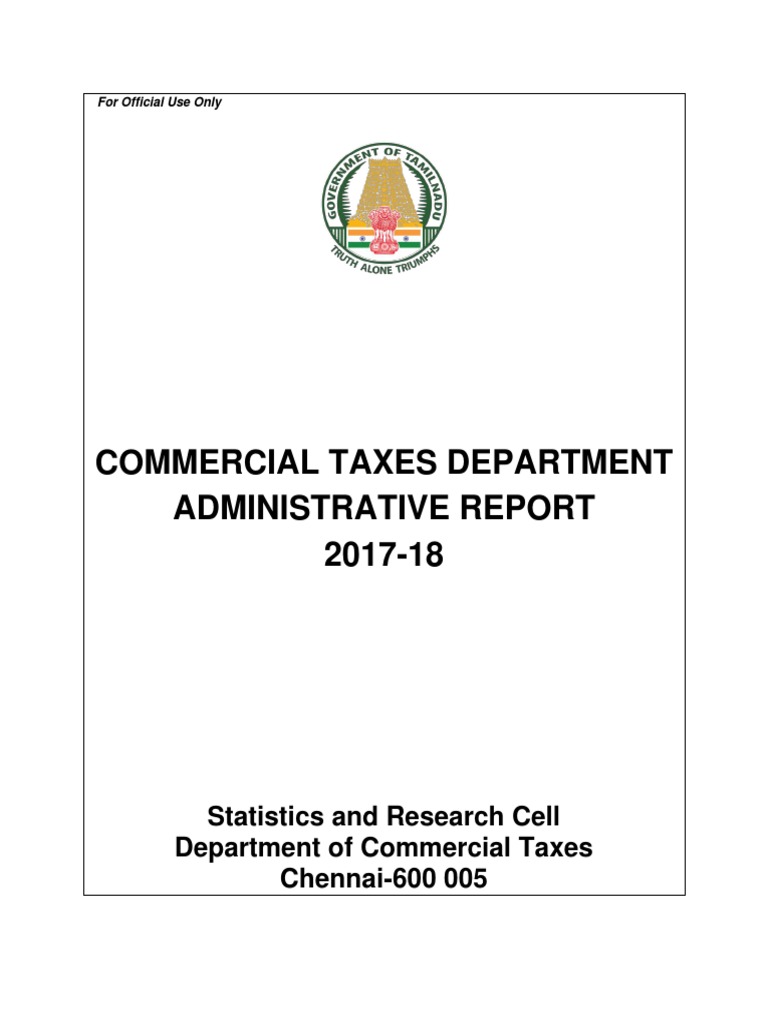 Annual Administrative Report of the Commercial Taxes Department ...