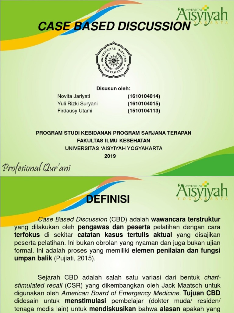 CBD (Case Based Discussion) | PDF | Karier & Perkembangan