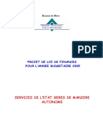Rapport Sur Les Services de l Etat Geres de Maniere Autonome Segma 2005
