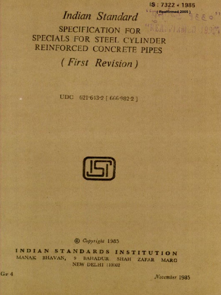 Is 7322 | PDF | Structural Steel | Concrete