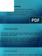 Presentasi Hasil Tugas Akhir Pabrik Asam Asetilsalisilat (ASPIRIN)