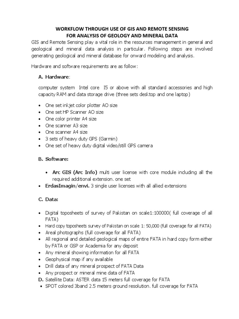 GIS and Remote Sensing in Mineral Exploration | PDF | Geographic ...
