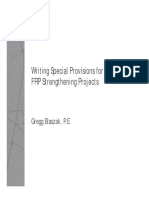 Writing Special Provisions For FRP Strengthening Projects Gregg Blaszak
