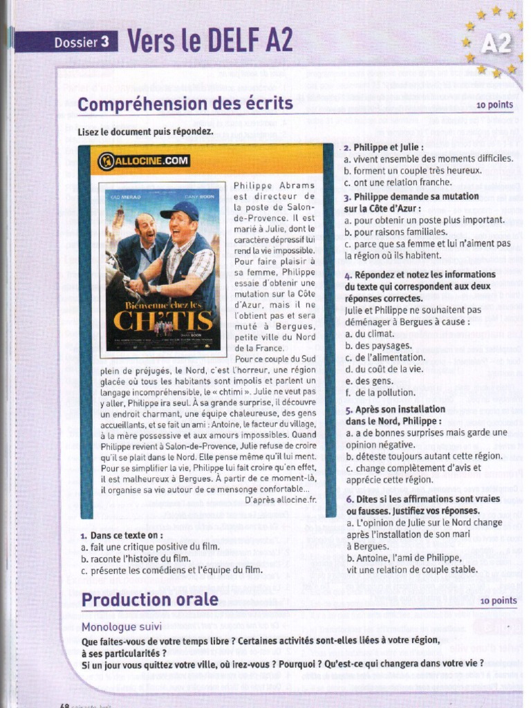 Dossier 4 Niveau A2 | PDF