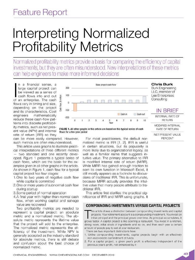 Interpreting Normalized Profitability Metrics | PDF | Internal Rate Of ...