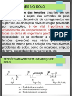 Tensões no solo: distribuição e cálculo