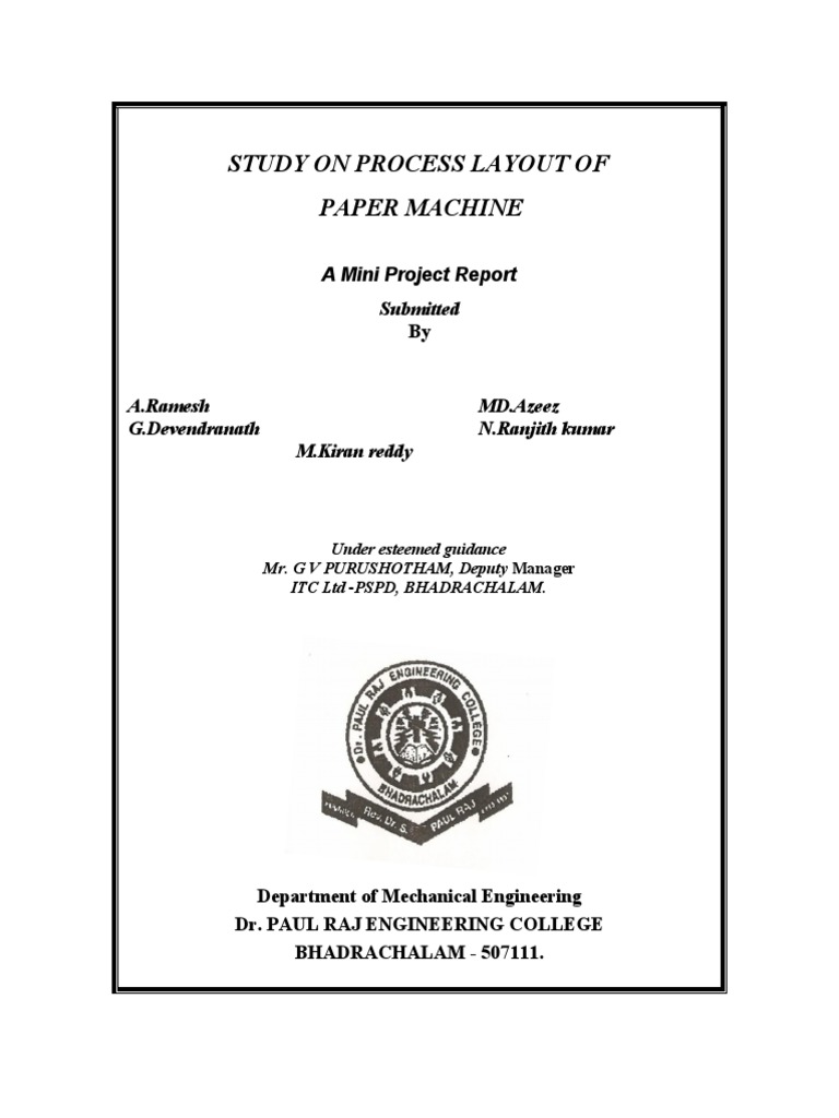 Process Layout of Paper Machine Study | PDF | Publishing | Pulp (Paper)