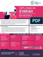 Flyer Diploma in Syariah