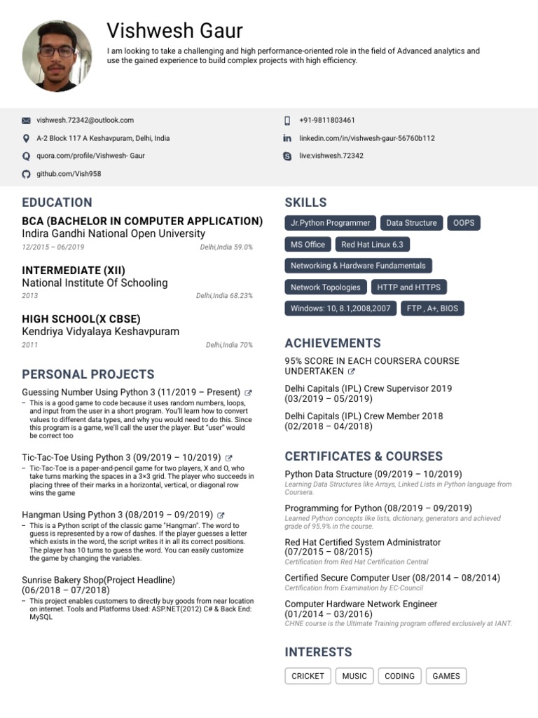 Advanced Analytics & Python Projects Resume | PDF | Python (Programming ...