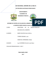 INFORME DE CONTROL DE CALIDAD DE ARMARIO Cedrela SP