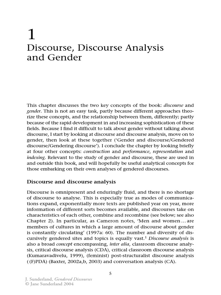1 | PDF | Discourse | Gender