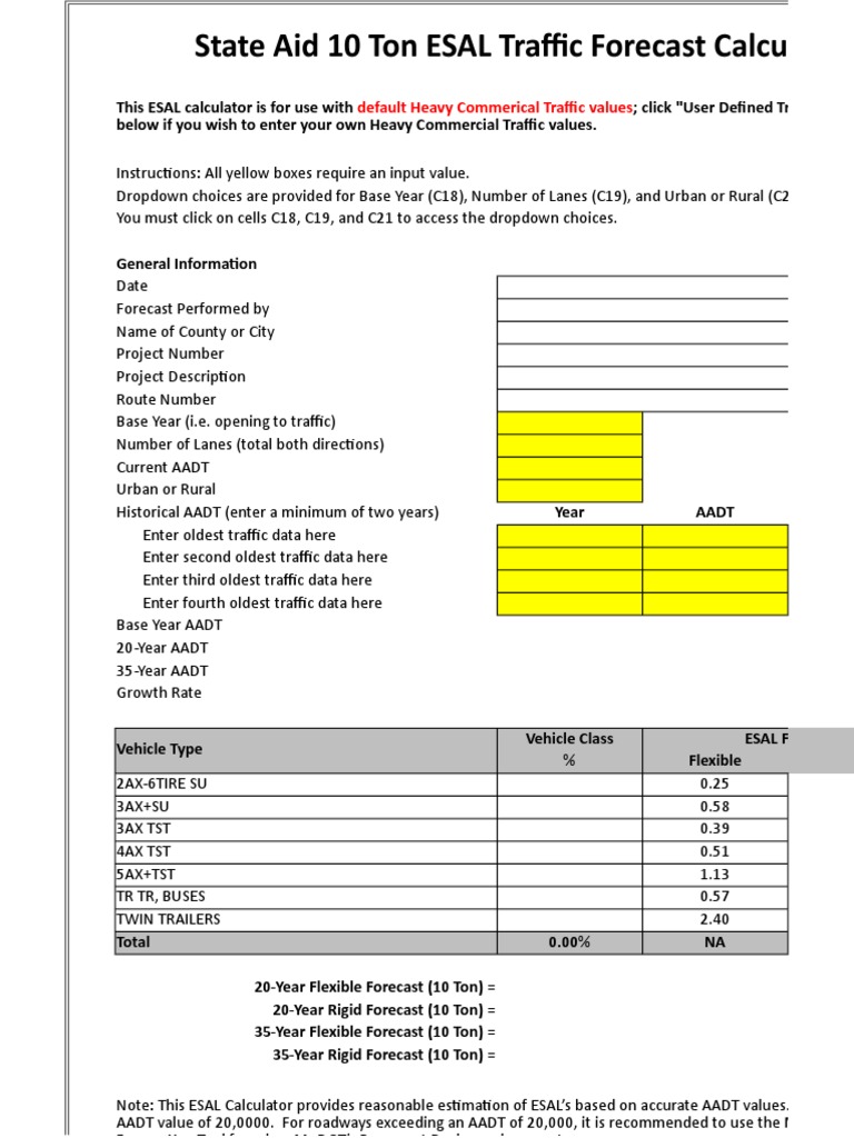 Esal Calculator | PDF | Traffic | Systems Engineering
