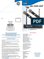 Receptor UD-2200-UHF guia instalação