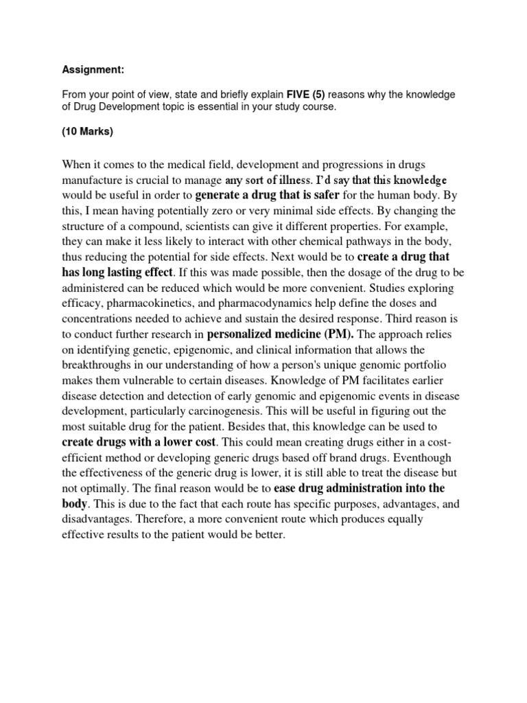 Importance of Drug Development Knowledge | PDF