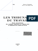 1938 Bureau International Du Travail. Les Tribunaux Du Travail. Etude Internationale Des Systèmes Judiciaires en Vigueur