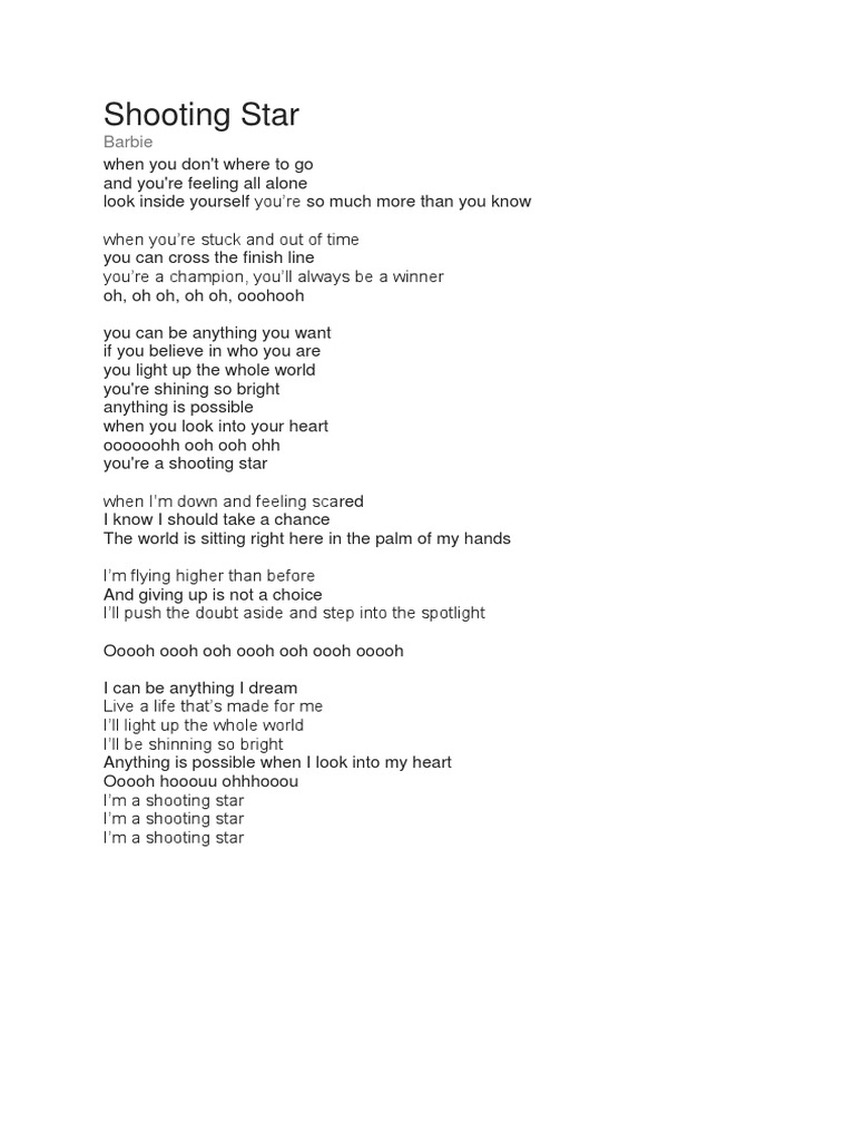 Barbie shooting star pdf