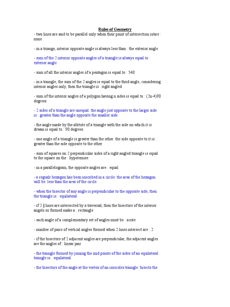 Rules of Geometry | PDF