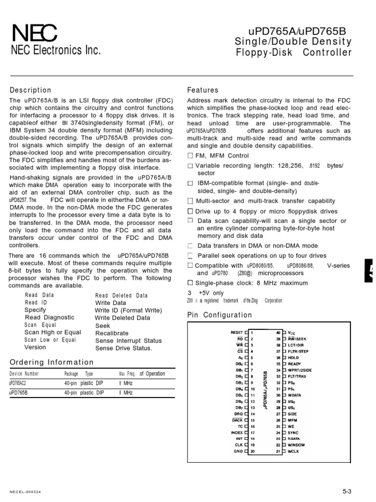 D765 PDF PDF Floppy Disk Input/Output