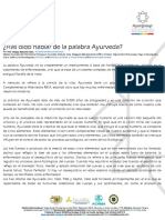 Has Oído Hablar de La Palabra Ayurveda Por Vaidya Mauricio León