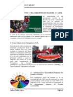 Lista de Movimientos y Organizaciones Sociales Del Ecuador