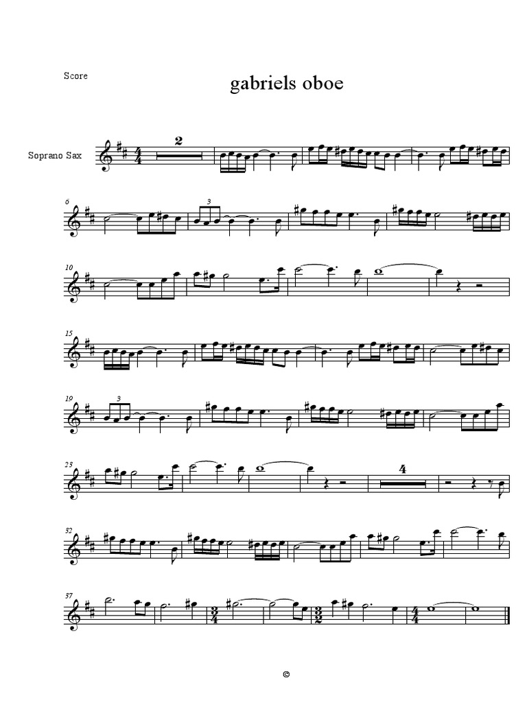 Gabriels Oboe saxo