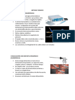 Métodos térmicos coagulación hemostasia  caracteres