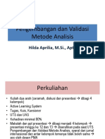 Pengembangan Metode Analisis 2019