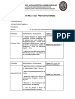 Modelos de Ficha de Prácticas Pre Profesionales