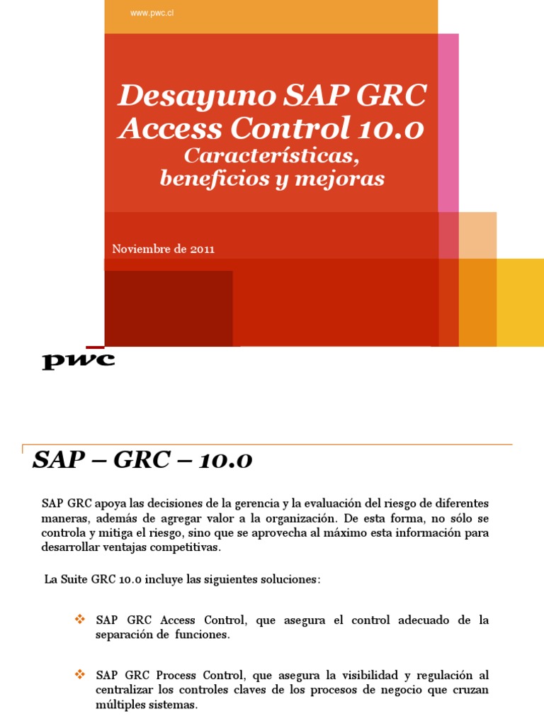 Desayuno GRC Access Control 10 0 PDF | PDF | Sap Se | Interfaz de usuario