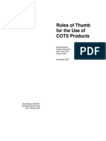 Rules of Thumb of Using COTS Product