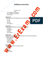 Building Construction Erexams PDF