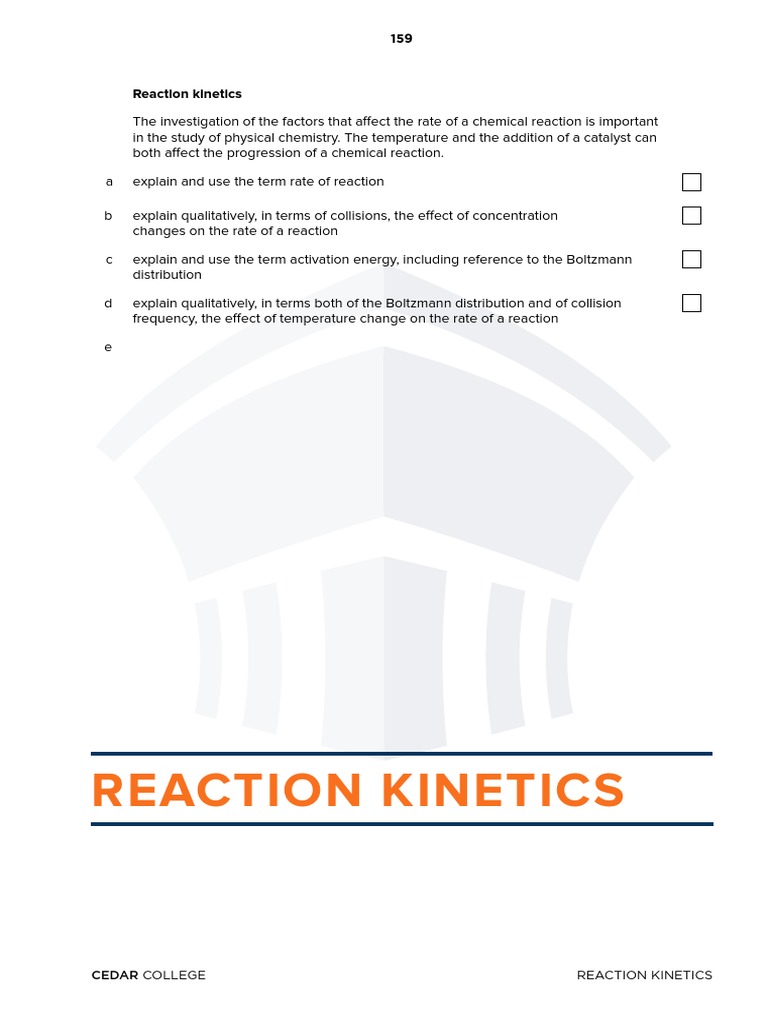 Reaction Kinetics Notes PDF | PDF | Catalysis | Reaction Rate