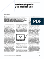 Severe thrombocytopenia secondary to alcohol use article journal