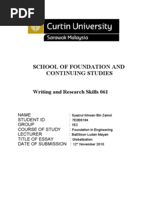 Globalization Cause And Effect Essay
