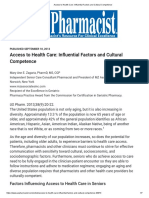 Access To Health Care - Influential Factors and Cultural Competence