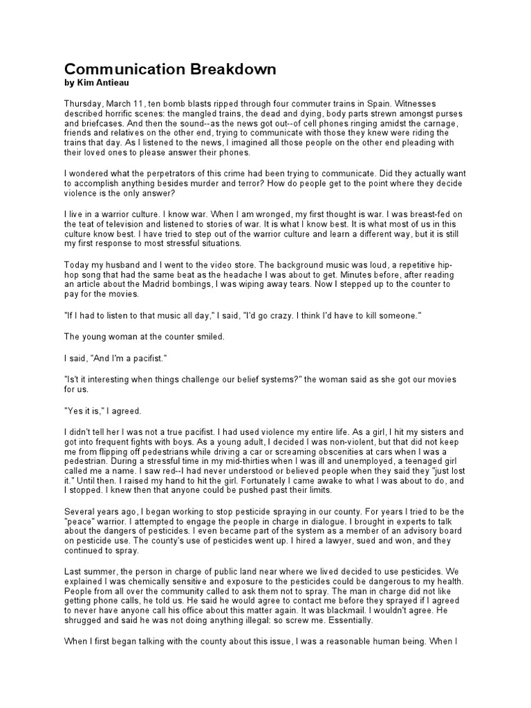 Communication Breakdown 3 | PDF | Pesticide