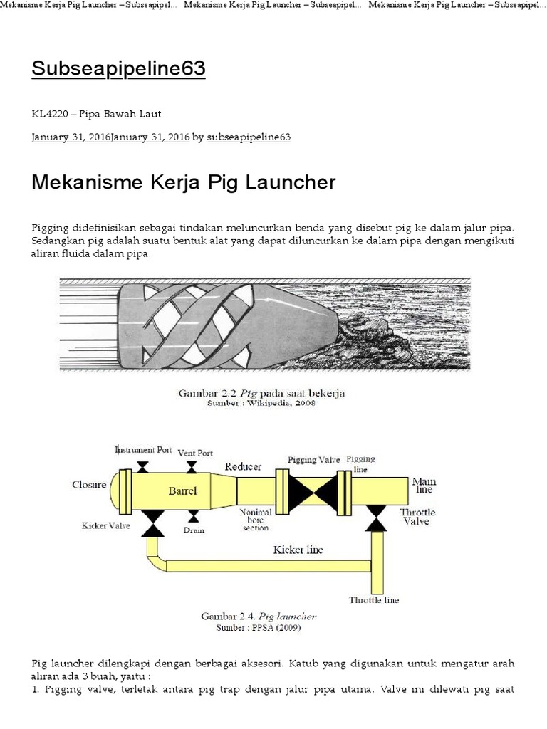 Cara Kerja Pig Launcher | PDF