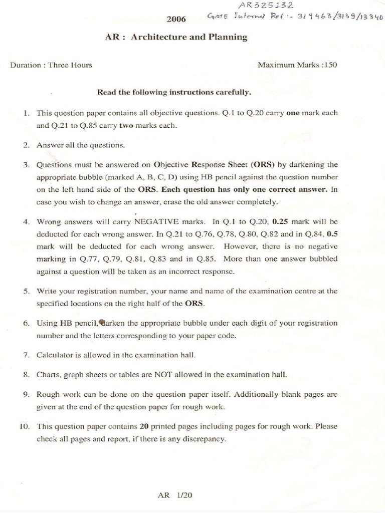 Gate Question Bank 91 To 18 PDF