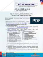 Pengumuman UTS Semester Ganjil 2019-2020 STMIK Nusa Mandiri PDF