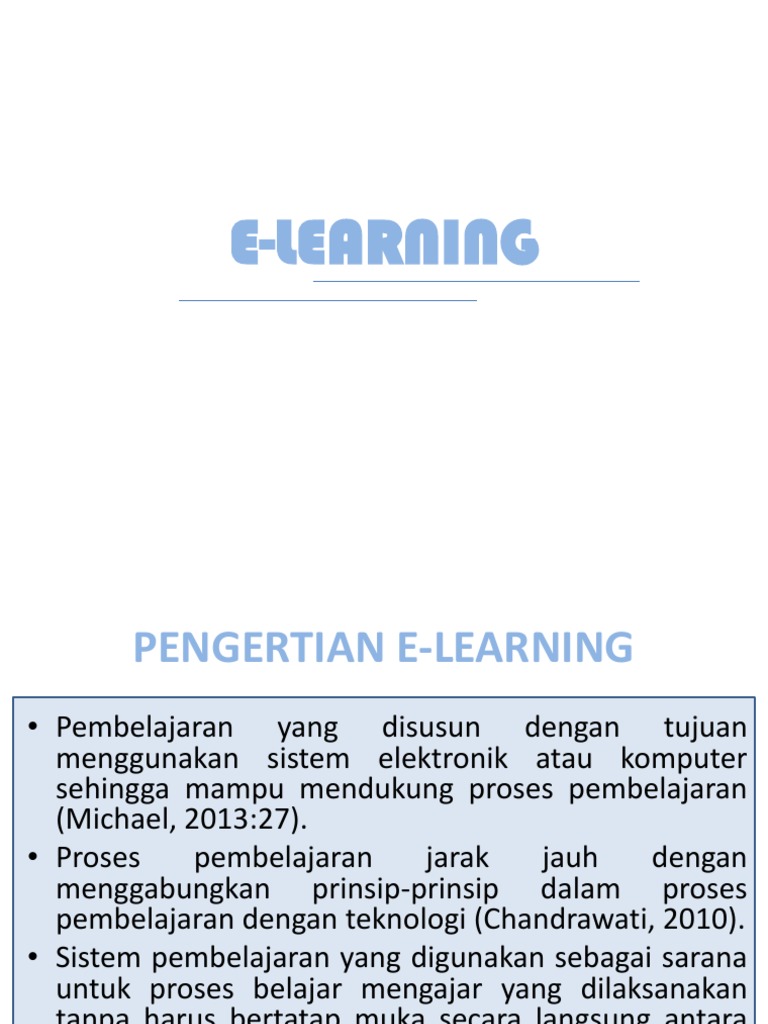E LEARNING PDF