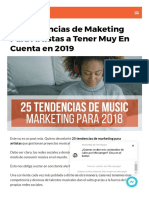 25 Tendencias de Maketing para Artistas A Tener Muy en Cuenta en 2019 - Musicalizza PDF