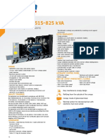 Dongfeng 515-825 kVA diesel generator technical specifications
