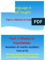 Language A Part 1 and Self-Taught Written Assignment PP