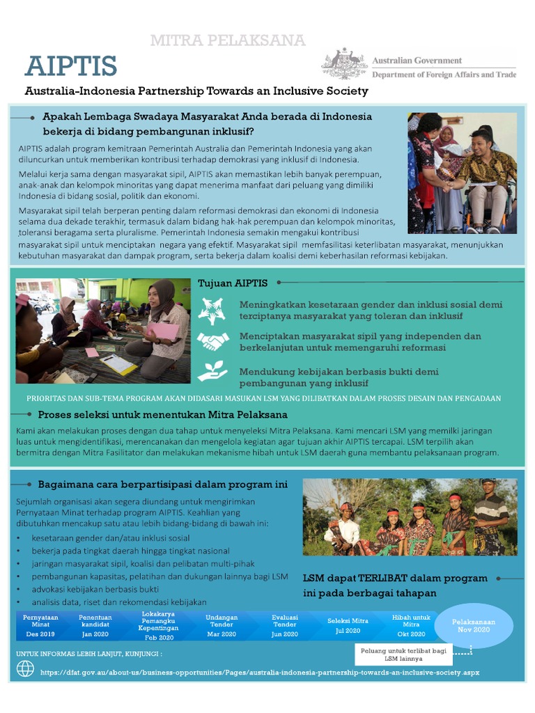 Australia indonesia partnership towards an inclusive society delivery