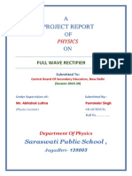 PROJECT REPORT front page