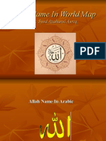 Allah Name in World Map