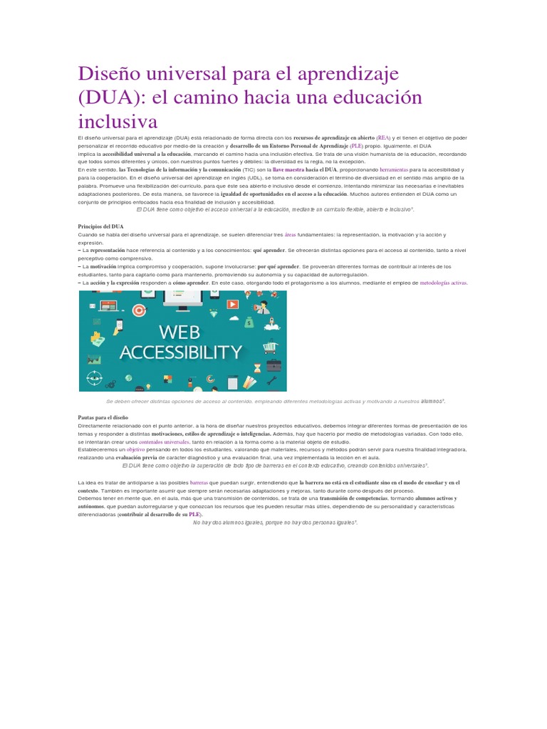 Diseño Universal para El Aprendizaje | PDF | Evaluación | Plan de estudios