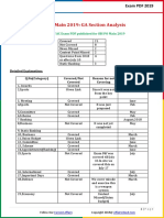 Analysis of AC Exam PDF - SBI PO Main 2019
