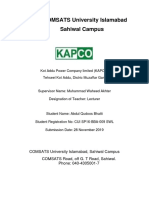 Internship Report (KAPCO)