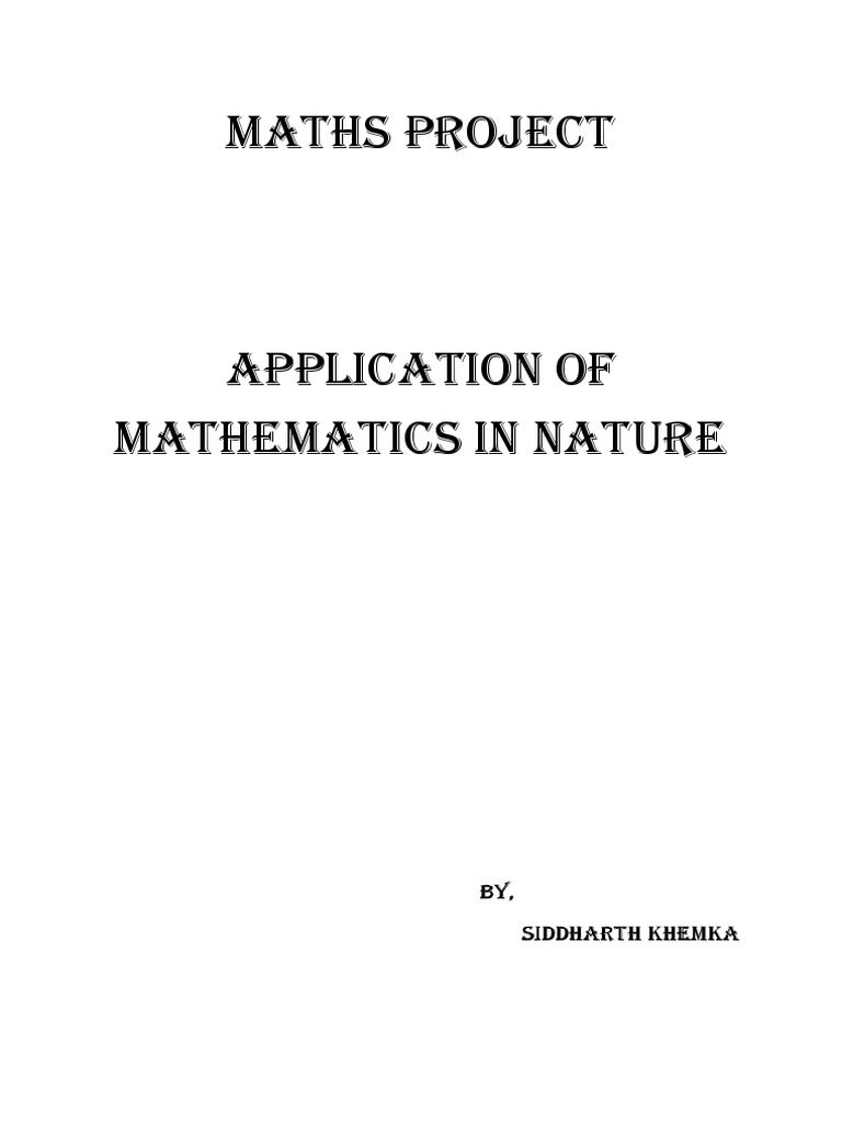 Patterns of Mathematics in Nature | PDF | Pattern | Science